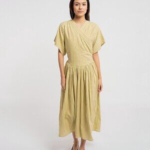 Anita Dress in Feather Grass Stripe